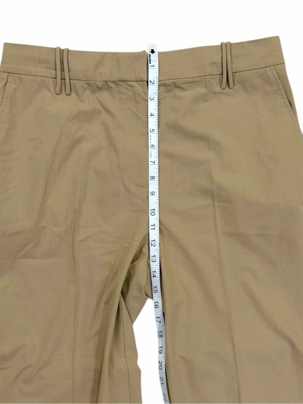 NWT GANNI Safari Beige Drapy Crop Trousers Size 42 / US Large - Picture 10 of 13